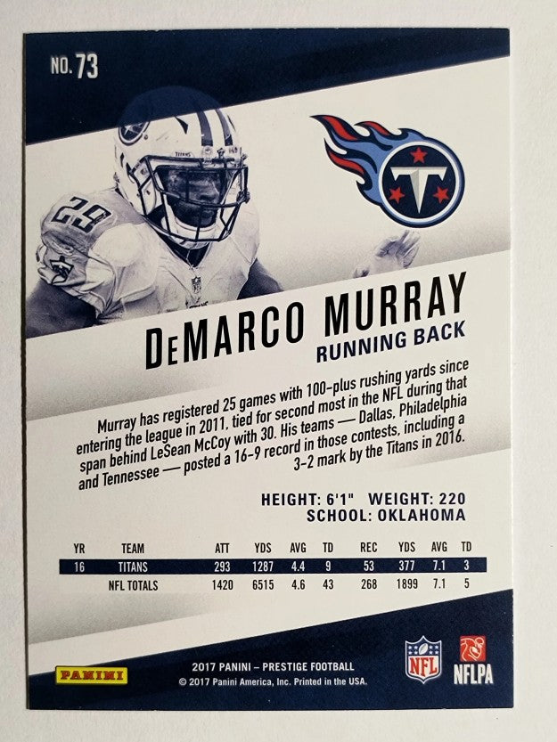 2017 Prestige Xtra Points Blue #73 DeMarco Murray