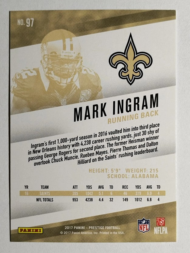 2017 Prestige Xtra Points Blue #97 Mark Ingram
