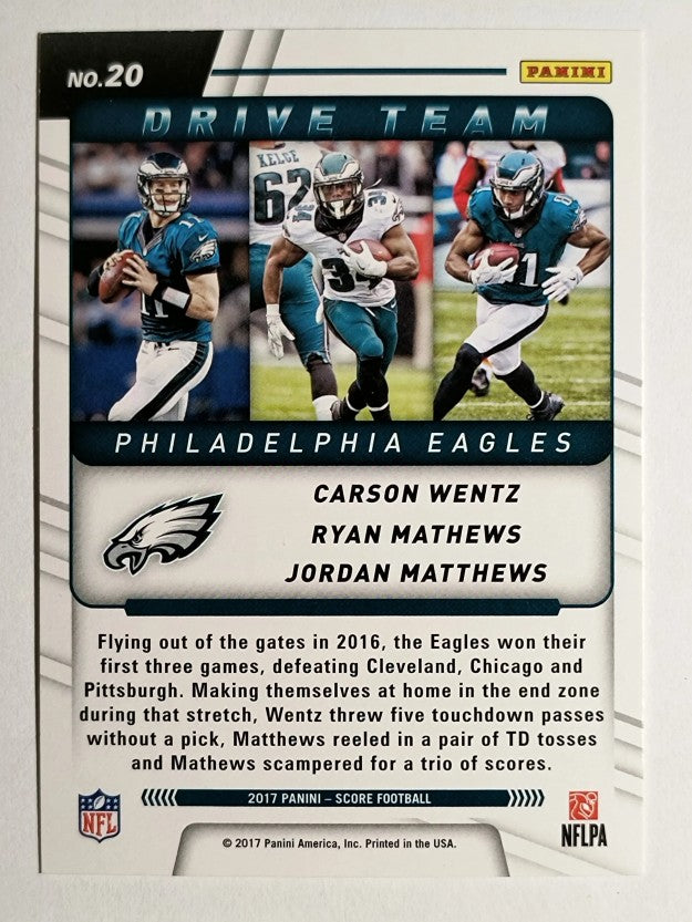 2017 Score Drive Team #20 Carson Wentz/Jordan Matthews/Ryan Mathews