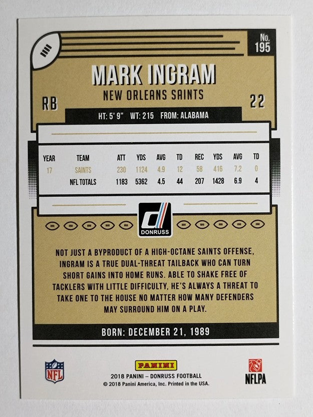 2018 Donruss #195 Mark Ingram