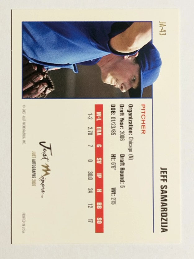 2007 Just Autographs #43 Jeff Samardzija