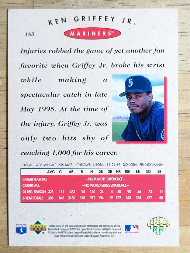 1995 SP Championship #185 Ken Griffey Jr.