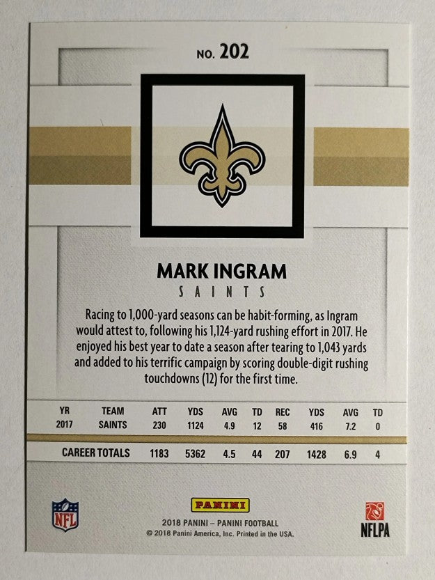 2018 Panini #202 Mark Ingram
