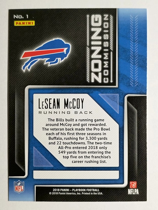 2018 Panini Playbook Zoning Commission #1 LeSean McCoy