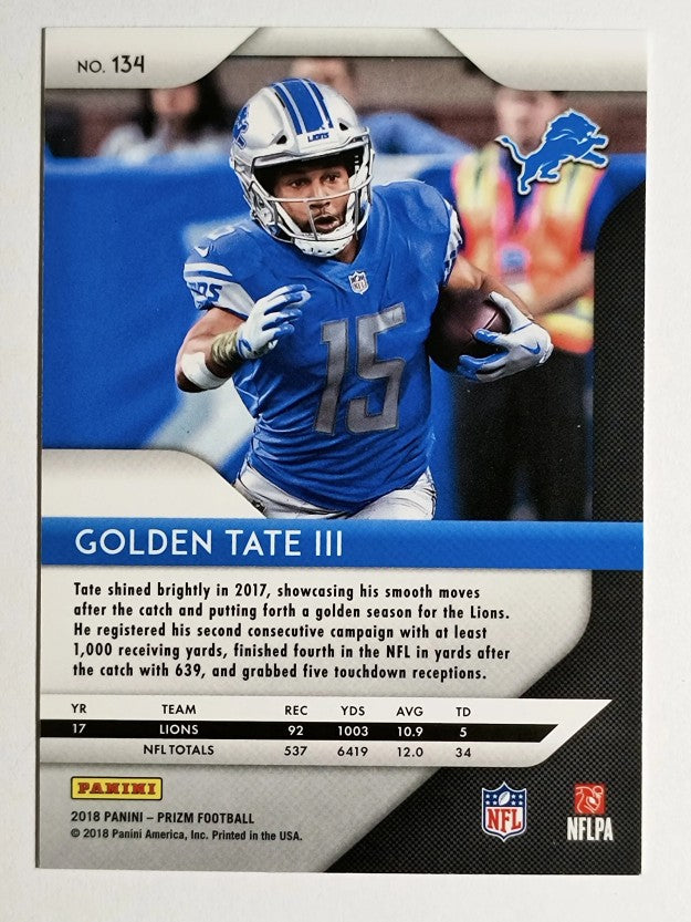 2018 Panini Prizm #134 Golden Tate III