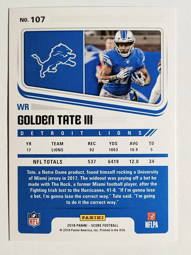 2018 Score #107 Golden Tate III