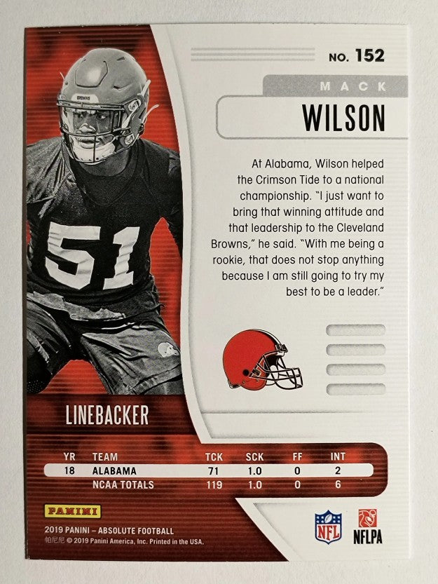 2019 Absolute Green #152 Mack Wilson