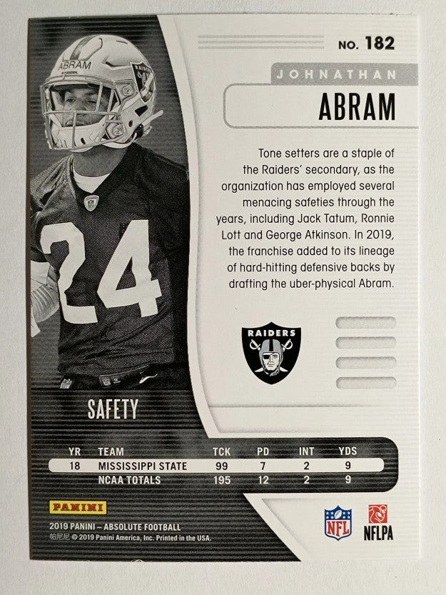 2019 Absolute Green #182 Johnathan Abram