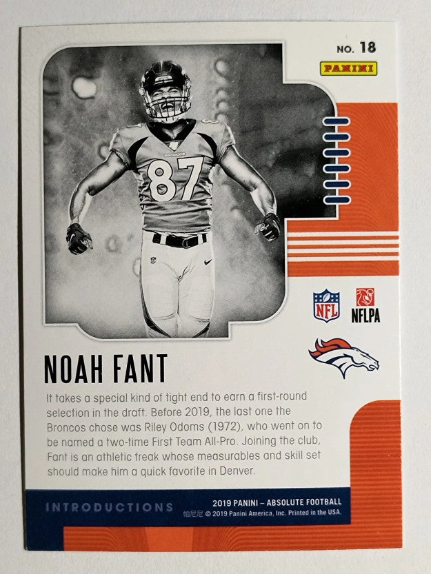 2019 Absolute Introductions #18 Noah Fant