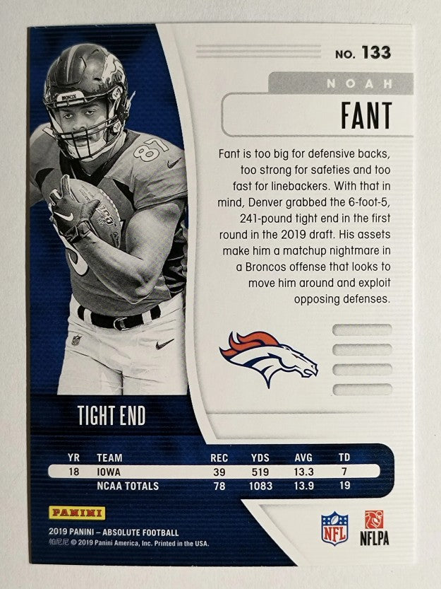 2019 Absolute Retail #133 Noah Fant