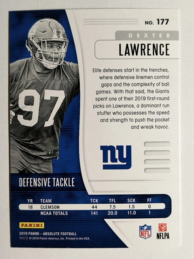 2019 Absolute Retail #177 Dexter Lawrence