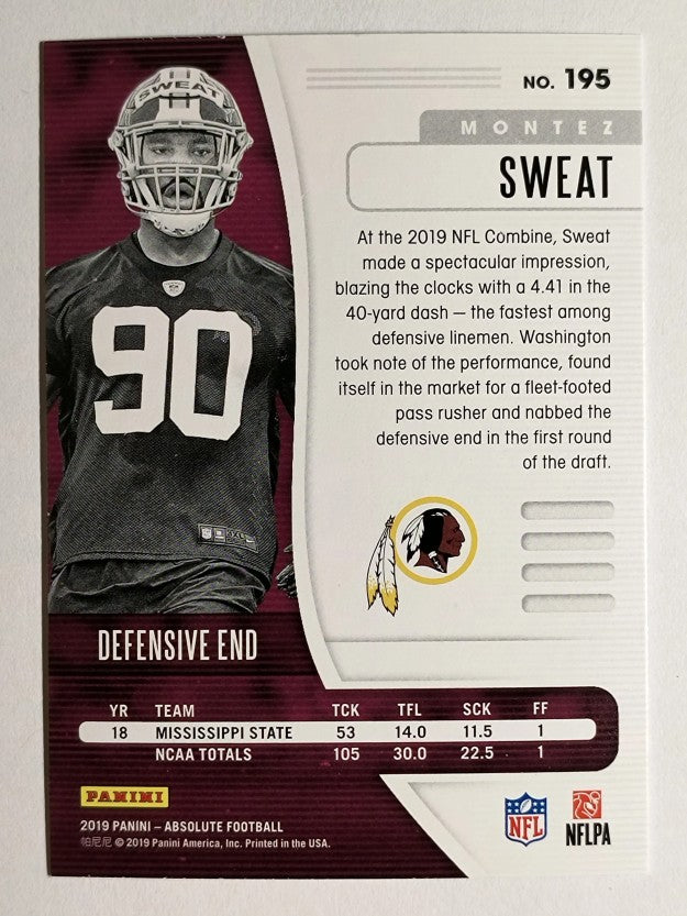 2019 Absolute Retail #195 Montez Sweat