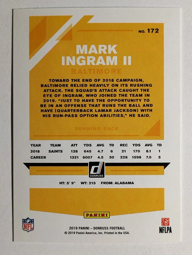 2019 Donruss #172 Mark Ingram II