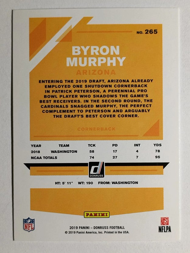 2019 Donruss #265 Byron Murphy RC