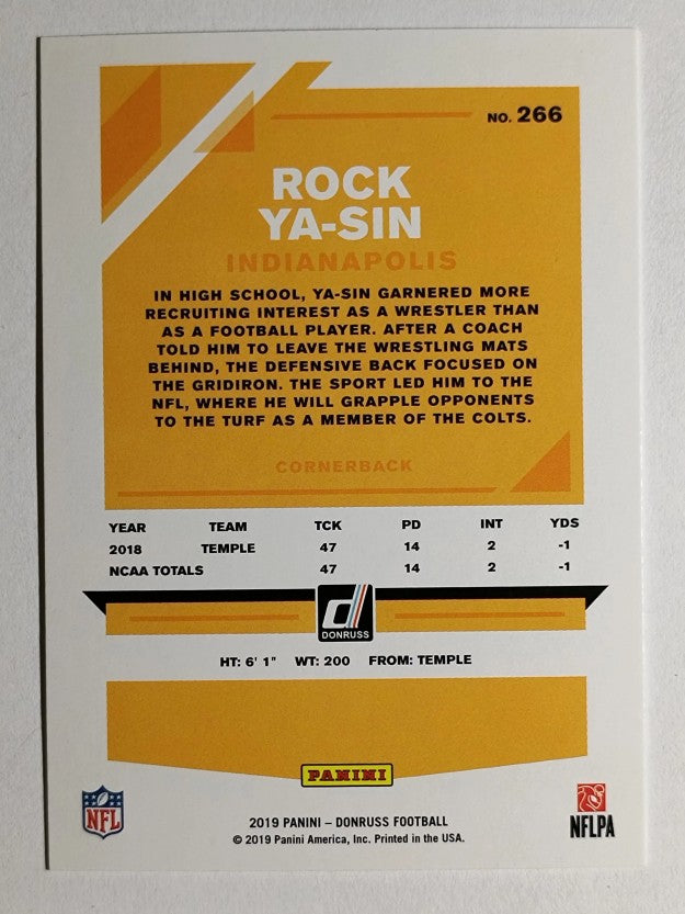 2019 Donruss #266 Rock Ya-Sin RC