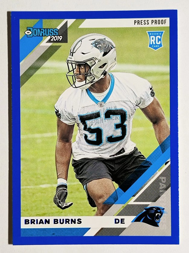 2019 Donruss Press Proof Blue #256 Brian Burns