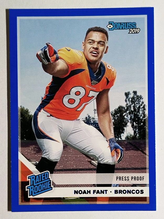 2019 Donruss Press Proof Blue #320 Noah Fant RR