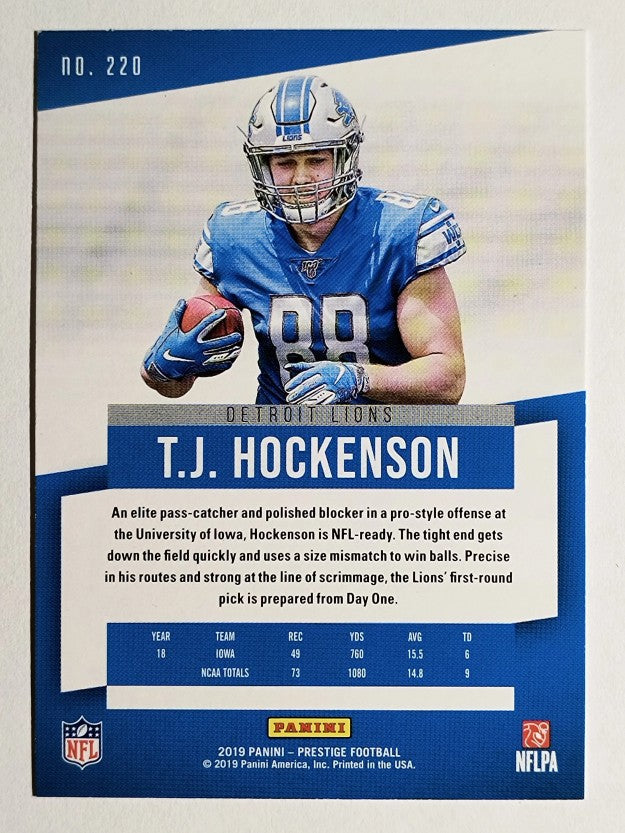 2019 Prestige #220 T.J. Hockenson RC