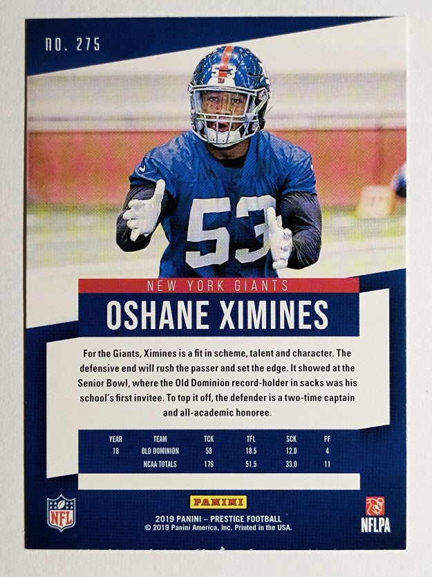 2019 Prestige #275 Oshane Ximines RC