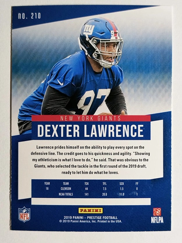 2019 Prestige Xtra Points Green #210 Dexter Lawrence
