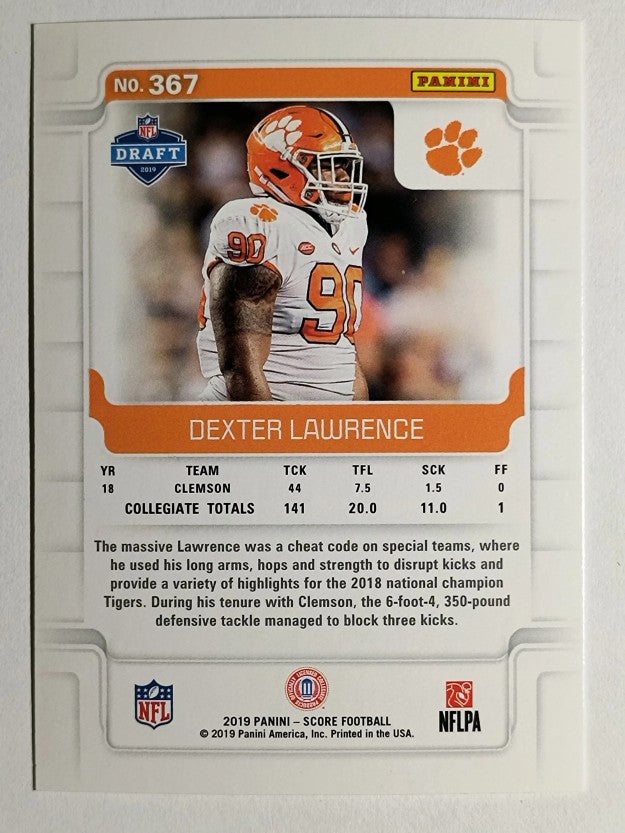 2019 Score #367 Dexter Lawrence RC