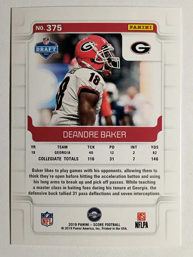 2019 Score #375 Deandre Baker RC