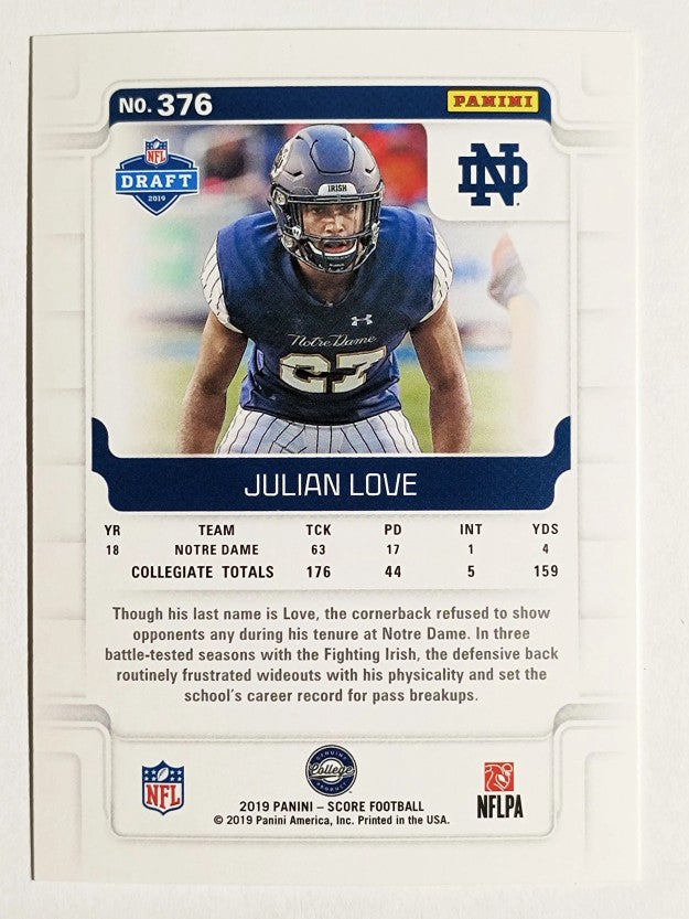 2019 Score #376 Julian Love RC