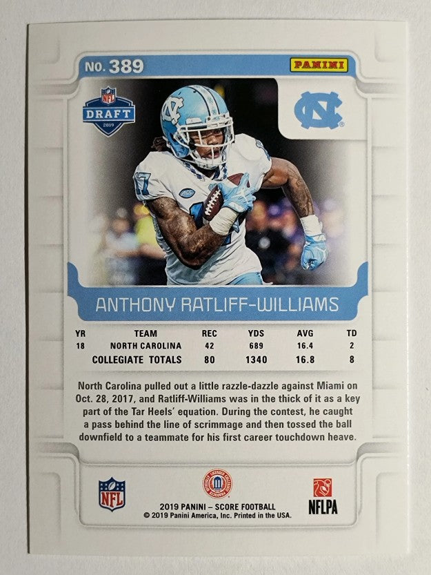 2019 Score #389 Anthony Ratliff-Williams RC