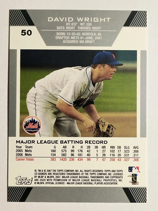 2007 Topps Co-Signers #50 David Wright
