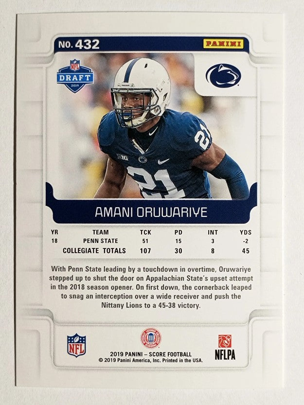 2019 Score #432 Amani Oruwariye RC