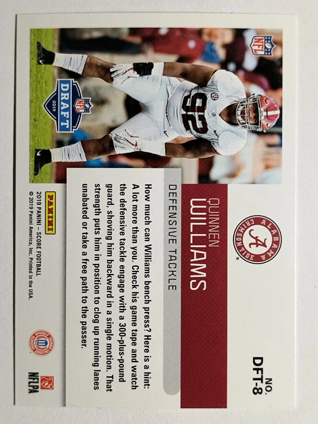2019 Score NFL Draft #DFT8 Quinnen Williams