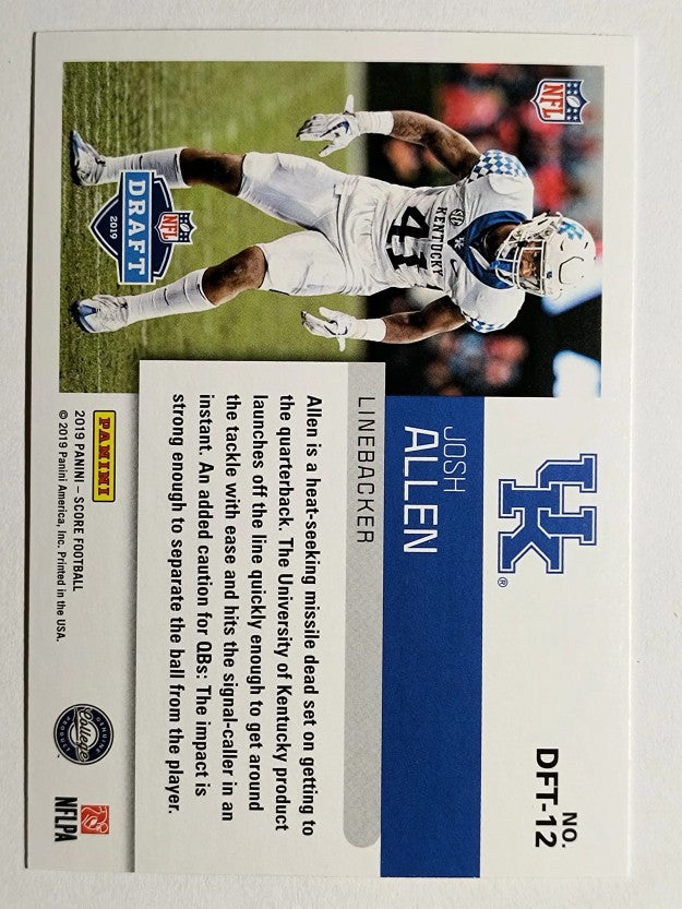 2019 Score NFL Draft Gold #DFT12 Josh Allen