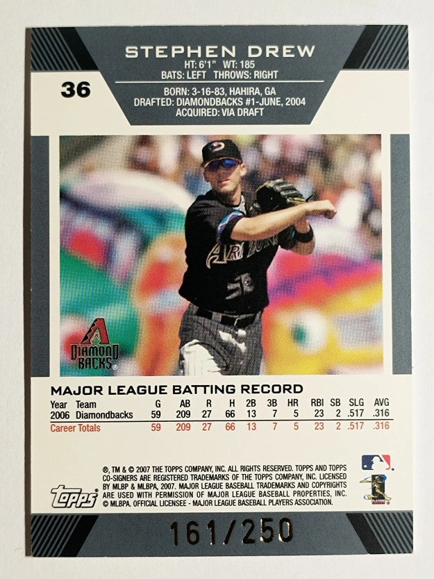 2007 Topps Co-Signers Blue #36B Stephen Drew/Conor Jackson