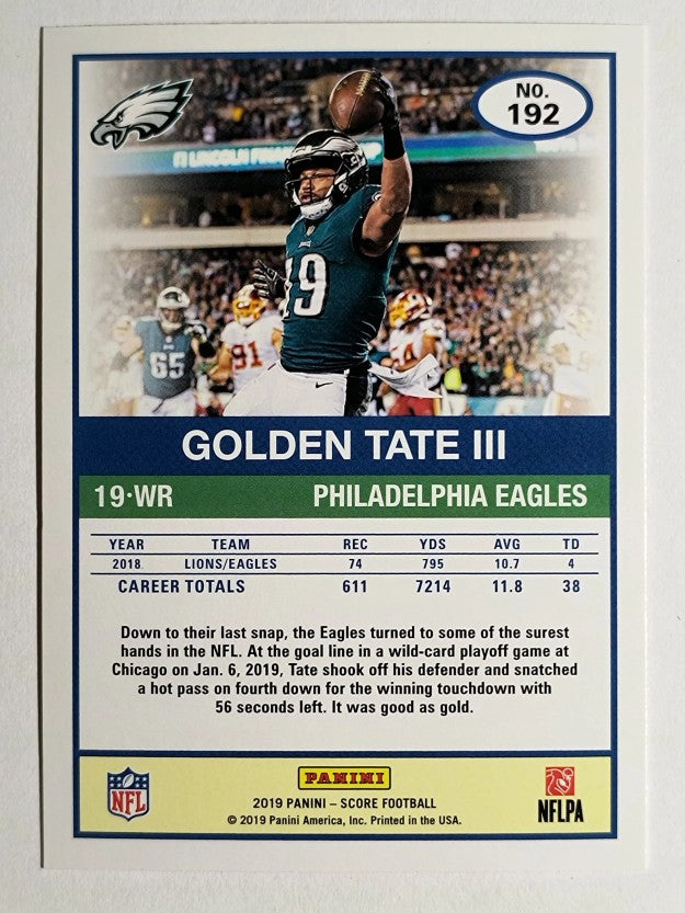 2019 Score Red #192 Golden Tate III
