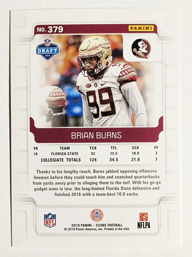 2019 Score Red #379 Brian Burns