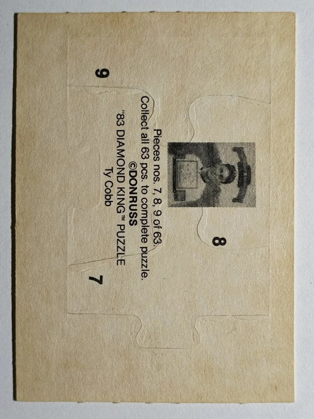 1983 Donruss Ty Cobb Puzzle #7 Cobb Puzzle 7-9