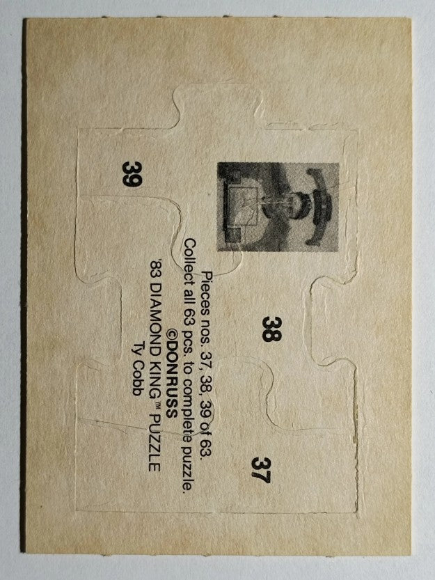 1983 Donruss Ty Cobb Puzzle #37 Cobb Puzzle 37-39