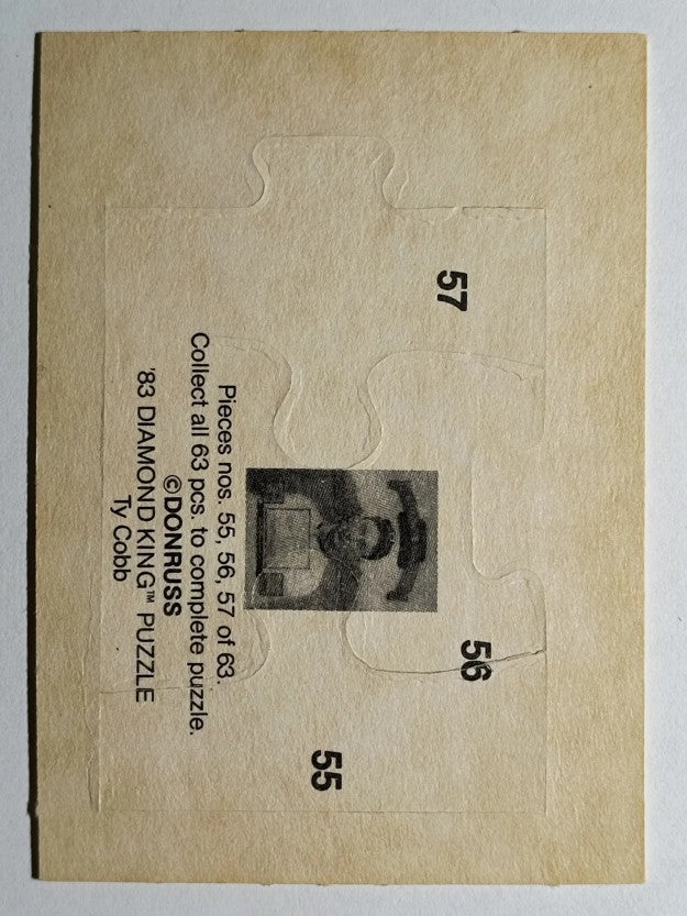 1983 Donruss Ty Cobb Puzzle #55 Cobb Puzzle 55-57