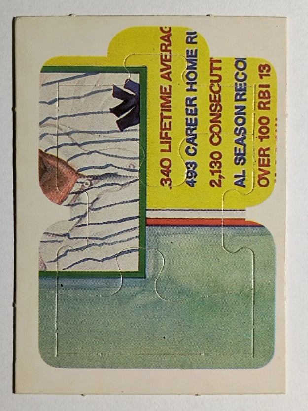 1985 Donruss Lou Gehrig Puzzle #37 Gehrig Puzzle 37-39
