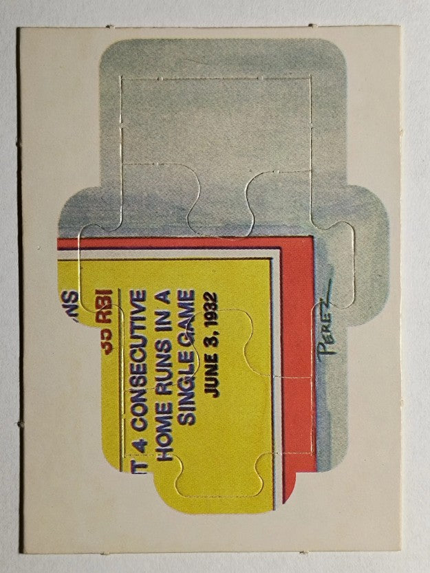 1985 Donruss Lou Gehrig Puzzle #52 Gehrig Puzzle 52-54