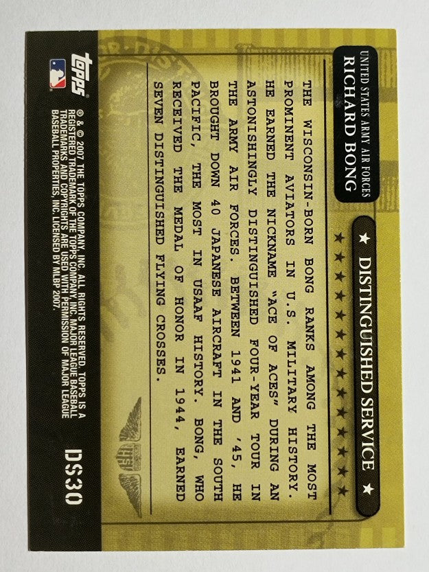 2007 Topps Distinguished Service #DS30 Richard Bong