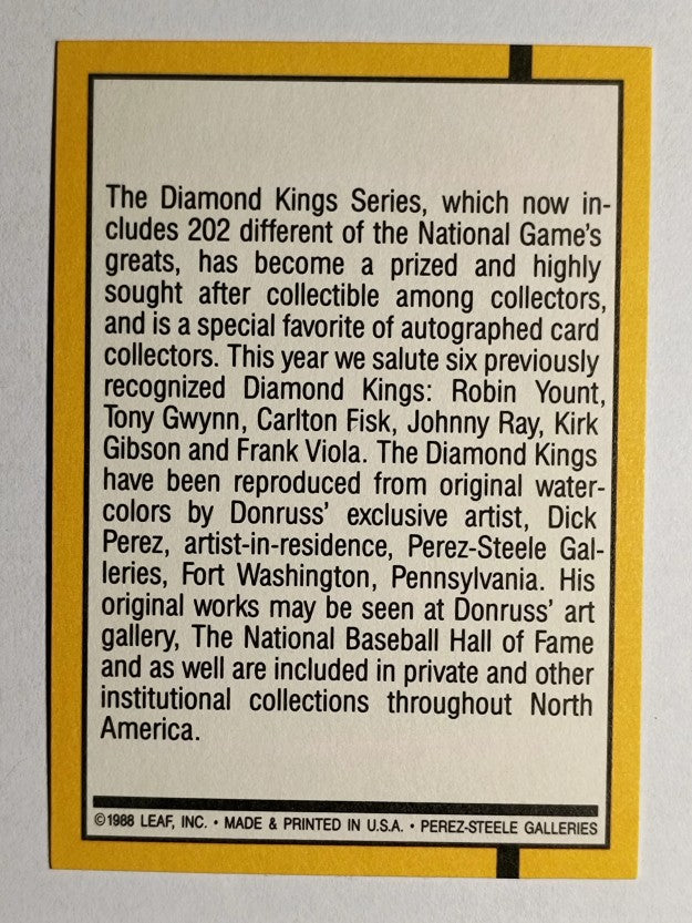 1989 Donruss #27 DK Checklist 1-26 DP