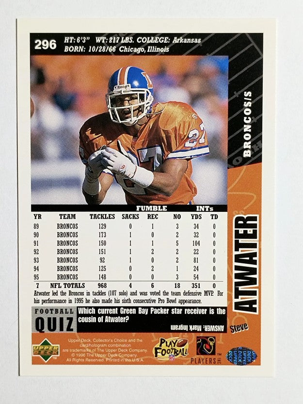 1996 Collector's Choice #296 Steve Atwater