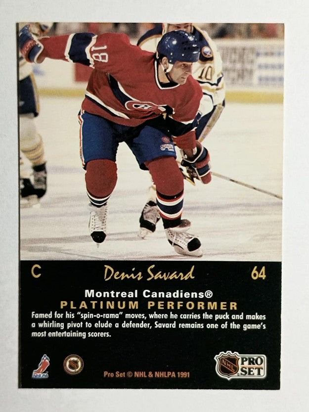 1991-92 Pro Set Platinum #64 Denis Savard