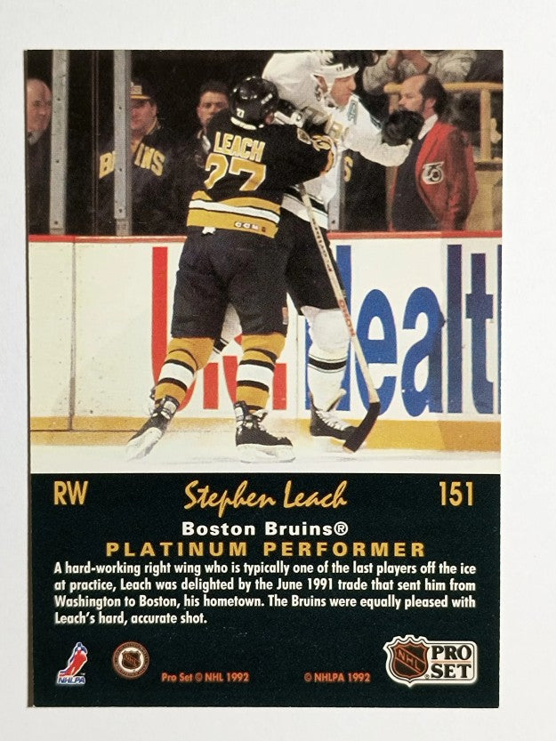 1991-92 Pro Set Platinum #151 Stephen Leach
