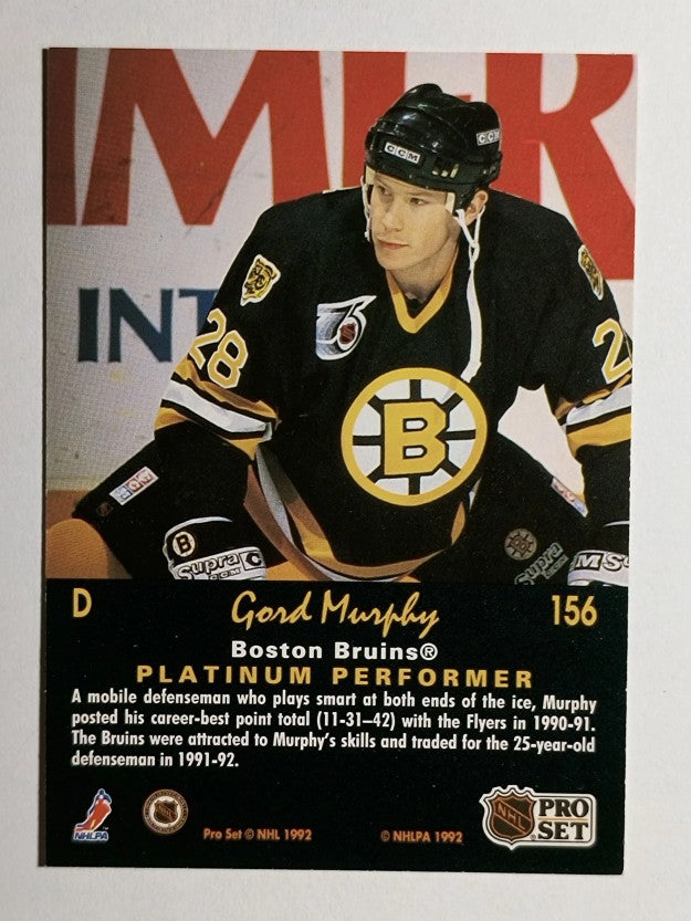 1991-92 Pro Set Platinum #156 Gord Murphy