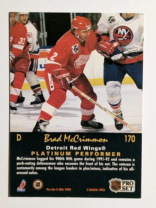 1991-92 Pro Set Platinum #170 Brad McCrimmon