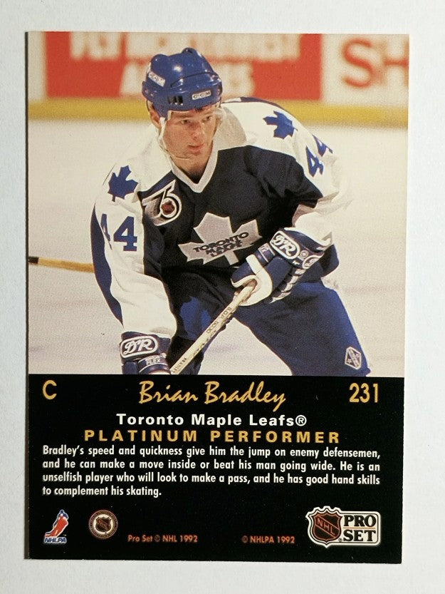 1991-92 Pro Set Platinum #231 Brian Bradley