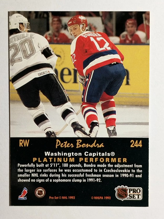 1991-92 Pro Set Platinum #244 Peter Bondra