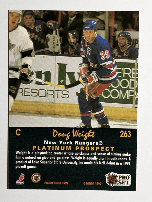 1991-92 Pro Set Platinum #263 Doug Weight RC
